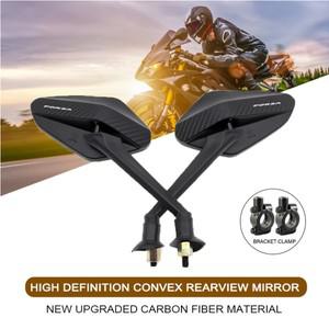 탄소 섬유 백미러 조정 가능 바이크 오토바이 볼록 거울 8mm FORZA HONDA 350 750 NSS350 NSS