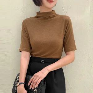 (뮬랑) M. 키싱 앙고라 하프넥 반팔티 4col[티셔츠C0227Q170]