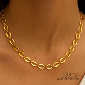 153 [최신]24K 순금 Yg 250 할로우 체인 목걸이 18.75g 5돈