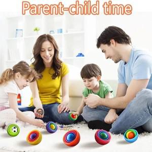 3D 회전 공 Fidget 자이로 감각 장난감 어린이를위한 손 스코프 청소년 성인 ADHD 자폐증 스트레스 릴리프
