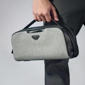 닥스 골프 25FW [PREMIUM] 그레이 더블 포켓 투웨이 파우치 DGGF5F654G2