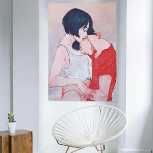 대형 패브릭 커플세로 M 포스터 가랜드 인테리어가 벽장식 꾸미기 월데코 촬영소품 용소품 방꾸미기