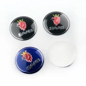 자동차휠캡 알루미늄 자동차 휠 센터 캡 림 허브 스티커 엠블럼 배지 데칼 SAAB 9 3 5 9-3 9-5 액세서리 4