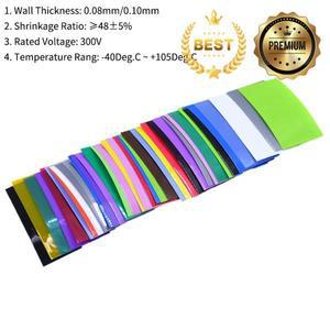 20/100/300pcs 18650/21700/26650 Lipo 배터리 랩 PVC 열 수축 튜브 Precut 절연 필름 보호 커버 케이스