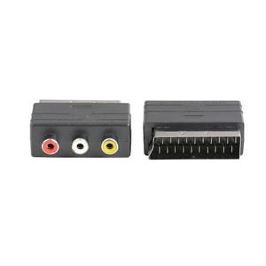 호환 컴포지트 RCA SVHS AV TV 오디오 변환기 RGB SCART 3 S 비디오 어댑터 비디오 DVD  텔레비전 프로젝터