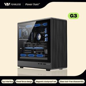 파워 트레인 Zhenjie G3 PC 케이스 M-ATX ITX 마더보드 측면 투명 USB3.0 지원 360 수냉식 컴퓨터