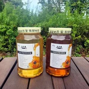 [갓성비벌꿀]삼삼한 프리미엄 청정 지리산 산청 잡화벌꿀2.4kg+아카시아꿀2.4kg