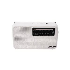 미니 FM/AM 2밴드 라디오 3.5 헤드폰 잭 1W 스피커 시끄러운 사운드 180도 고성능 안테나 가정의 좋은 친구