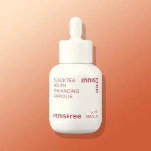 이니스프리 블랙티 유스 인핸싱 앰플 대용량 50mL / 미백 탄력 주름개선 피부결 에센스