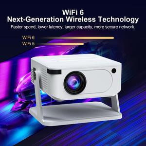 미니 휴대용 프로젝터 720P LED Wifi 블루투스 영화 게임 안드로이드 11 BT5.2 WIFI6 가정용