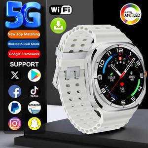 Watch 7 Ultra 스마트 워치 남성 화상 통화 스마트워치, 4G, 5G SIM 카드, GPS, WIFI 회전 카메라, 글로벌