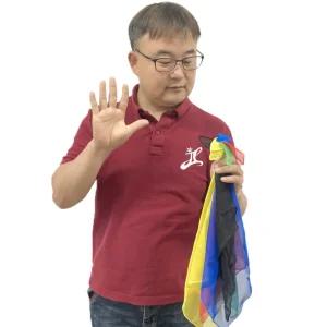 제이엘 고급형4색블랜도연출세트 쉬폰재질 마술천 천마술 4색실크마술 마