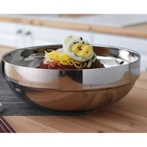 이딜리 스텐 면기 이중진공 냉면 대접 그릇 중 21cm 국그릇 탕기 대접식 식당용 식용 업소용