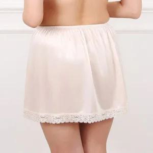 부드러운 레이스 속치마 여성 잠옷 슬립 스커트 이너웨어 (WFJGCJP)