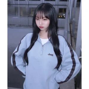 JEEP [430g] 고중량 트랙 반집업 맨투맨 (JQ5TSU832SB)
