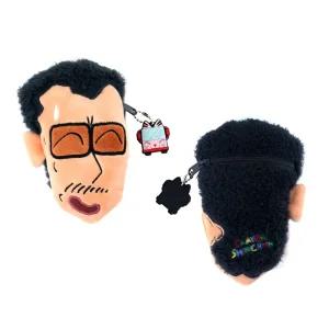 짱구 조연시리즈 얼굴 파우치_원장선생님-귀여운 캐릭터 봉제인형 가방고리 소품 돌앤돌스