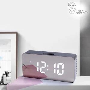 LED 미러 탁상시계(A형) 알람시계 LED시계 무소음 탁상시계 알람시계