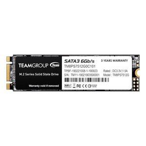 TEAMGROUP MS30 512GB 및 SLC 캐시 3D NAND TLC M.2 2280 SATA III 6Gb/s 내장 솔리드 스테이트 드라이브 SSD(읽기/쓰기 속도 최대 530/430MB/s), 노트북 PC 데스크톱 TM8PS7512G0C101과 호환됨