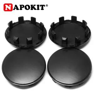 자동차휠캡 4pcs 블랙 58mm/53mm/50mm 적합 56mm 로고 자동차 휠 센터 허브 캡 hubcap 커버 기아 sportage