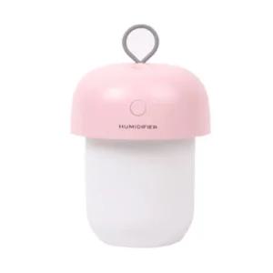 위플 아콘 USB 충전식 무선 가습기 무드등 핑크차량용 LED 책상용 필터 램프 미니 소형