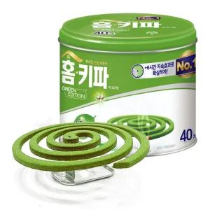 홈키파 그린 디 모기향 식물유래 내츄럴 허브 40매향연소 모기잡이 야외모