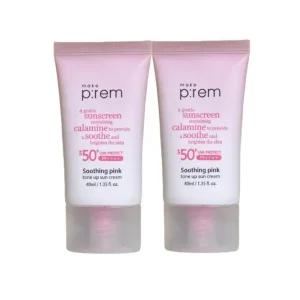 메이크프렘 수딩 핑크 톤업 선크림 40ml(SPF50+) 2개