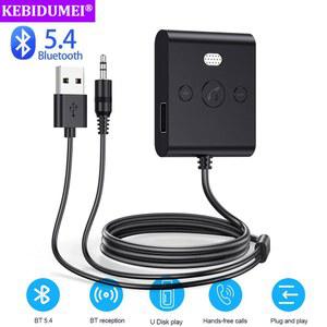 차량용 블루투스 어댑터 5MM AUX 옥스 생성기 USB 리시버 PC 동글 무선 음악 오디오 플러그 플레이