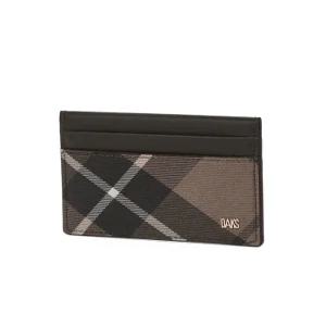 닥스 액세서리 남성 24FW 브라운 체크 가죽 카드지갑 WBHO4F805W2