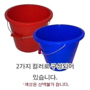 손잡이달린 밀대세척 물청소용 플라스틱 물양동이 한손 쉬운수납 손세차 디테일링