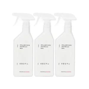 [생활공작소] 뿌리는 곰팡이 제거제 (스프레이) 750ml x 3개 (화장실 욕실 주방 곰팡이 제거)
