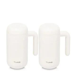 텀스 슈슈 스테인레스 핸들 머그 470ml 2P - 밀크화이트