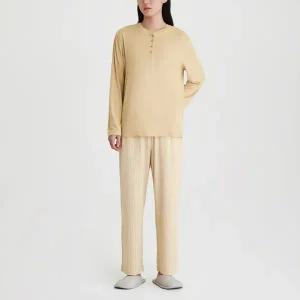 [JAJU](강남점)25F/W 여 피치스킨 긴팔 파자마 티셔츠 J205901004