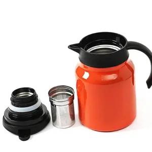 온도표시 보온주전자 900ml 오렌지 텀블러 차 티 차망 차망