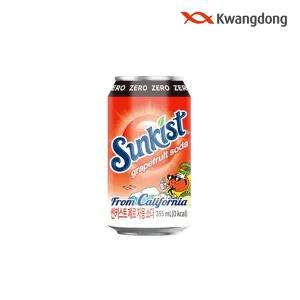 [광동제약][무료배송] 썬키스트 제로 자몽소다 355ml 24입