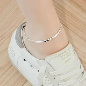 실버) 3mm 스네이크 체인 발찌 기념일 기념품 10대 20대 30대 굵은 심플 심플판
