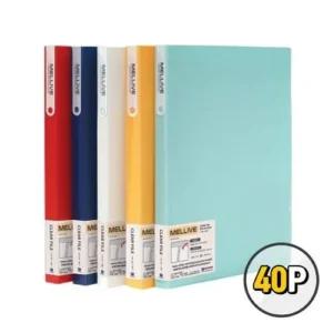 희망 멜리브 클리어화일 40매 HM1437 A4 파일 사무 분리수거 스프링노트 스프링파일 파일정리