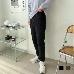코타남성 누빔 조거 패딩바지 유니크 패딩바지 여자패딩바지 여성패딩바지 방한바지