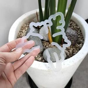 반투명 나비형 아크릴 화분 줄기 지지대 식물 화초 (WFJVHTZ)