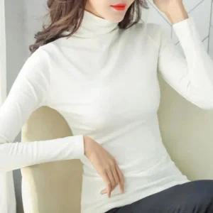 [오노마] ONM 여성 겨울 이너 베이직 기모 슬림핏 무지 목폴라  41022710)
