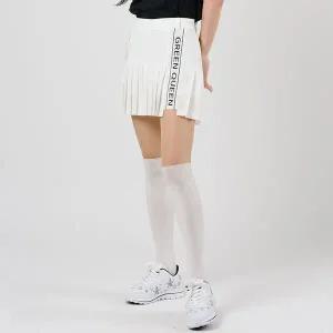 [하프클럽/]레터링 플리츠 골프치마