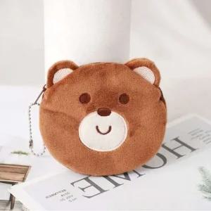 동물 동전지갑 곰 여행 지갑 귀여운 지퍼 여행용 (WFJUWGG)
