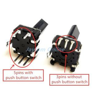 1pc EC12 360 학위 로터리 엔코더 오디오 코딩 3Pin 24 위치 푸시 버튼 핸들 12/14/15/20mm
