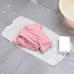 휴대용 실리콘 빨래판 접이식 손세탁 여행용 세탁판 손빨래 보조도구 (WFJW8UC)