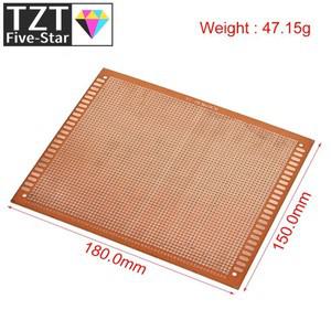 TZT 15x18 cm 15*18cm 단일 측면 프로토 타입 2.54mm 보드 브레드 범용 실험 베이클라이트 구리 플레이트