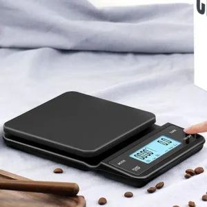 (티로직) 핸드드립 정밀계량 커피저울/USB 충전/LCD 독일 티웨어 머그컵