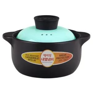 에비앙내열냄비 1000ml) 찜용냄비 찌개냄비 도자기냄비 세라믹냄비