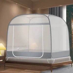 더촘촘 사각 원터치 침대모기장 180x200cm 거실모기장 여름모기장 원터치모기장 팝업모기장
