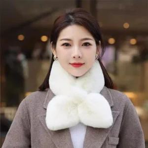 퍼 머플러 목도리 숏 머플러 털 머플러 심플 목도리 (WFJUXFB)
