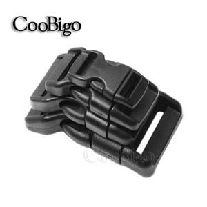 10pcs Paracord 팔찌 야외 배낭 가방 스트랩  측면 릴리스 버클 클립 10mm 플라스틱 블랙 곡선