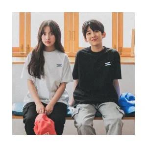 매장정품 ALVINCLO JUNIOR 빈티지 버티컬 페인팅 반팔 티셔츠 J24845 2컬러